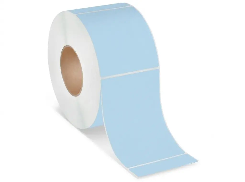 Blue Direct Thermal Roll Labels, 4x6"