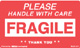 Warning Labels ''Please Handle With Care Fragile'' 3 x 5"