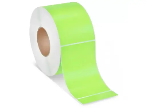 [LA-DT8-400-600P-GRN] Green Direct Thermal Roll Labels, 4x6"