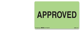 [LA-AMS-414] Warning Labels &#39;&#39;APPROVED &#39;&#39; 2 x 1.25&#34;
