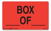 [LA-AMS-417] Warning Labels &#39;&#39;BOX __OF__ &#39;&#39; 2 x 1.25&#34;