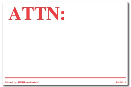 [LA-AMS-815] Warning Labels &#39;&#39;Attn: &#39;&#39; 4 x 6&#34;