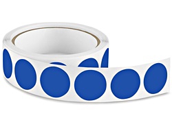 Circle Label Sticker, 0.5", Reflex Blue