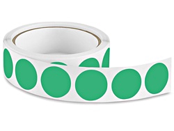 Circle Label Sticker, 1", 348 Green