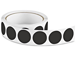 Circle Label Sticker, 1.5", Black