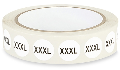 Circle Label Size Sticker, XXXL