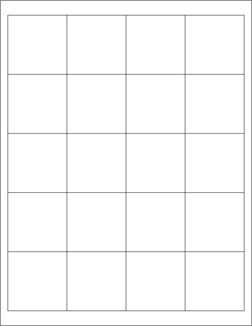 High Speed White Laser Labels on a Sheet, 2x2"