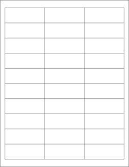 High Speed White Laser Labels on a Sheet, 2-5/8x1"