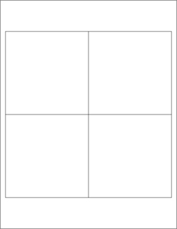 High Speed White Laser Labels on a Sheet, 4x4"