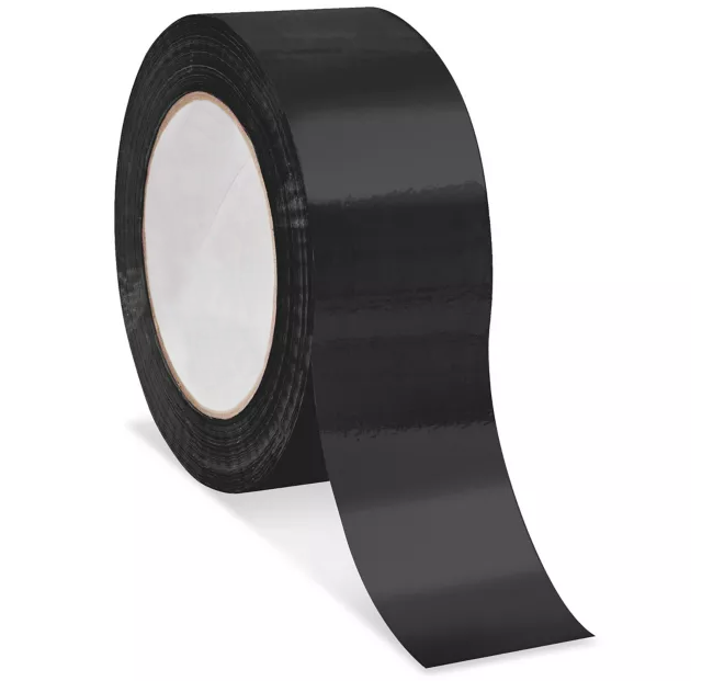 Color Carton Sealing Tape, 2", Black, 270'