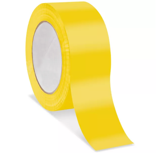 Color Carton Sealing Tape, 2", Yellow, 330'