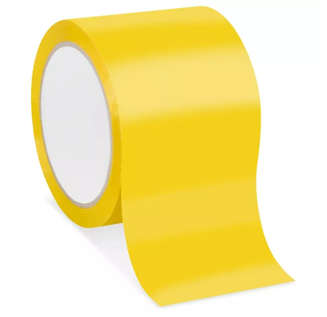 Color Carton Sealing Tape, 3", Yellow, 270'