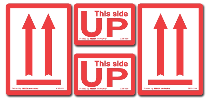 Warning Labels ''This Side Up'' 4.25 x 9"