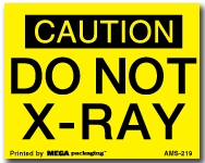 Warning Labels ''Caution Do Not X-Ray '' 2 x 2.5"
