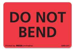 Warning Labels ''Do Not Bend '' 2 x 3"