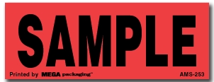 Warning Labels ''Sample '' 1.5 x 4"