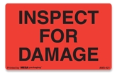Warning Labels ''Inspect For Damage '' 2 x 1.25"