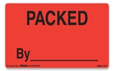 Warning Labels ''Packed By '' 2 x 1.25"