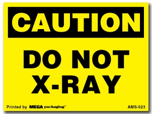 Warning Labels ''Caution Do Not X-Ray '' 3 x 4"