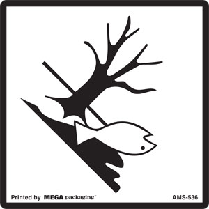 Warning Labels ''Environmental Hazard Class 9 '' 4 x 4"