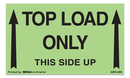 Warning Labels ''Top Load Only '' 3 x 5"