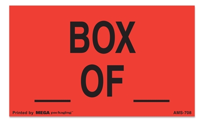 Warning Labels ''BOX __OF__ '' 3 x 5"