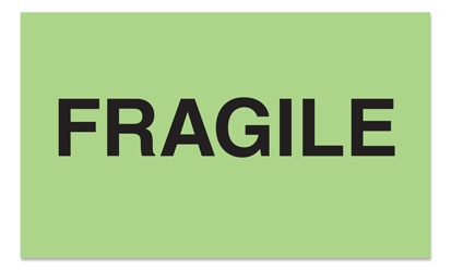 Warning Labels ''FRAGILE '' 3 x 5"