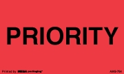 Warning Labels ''PRIORITY '' 3 x 5"