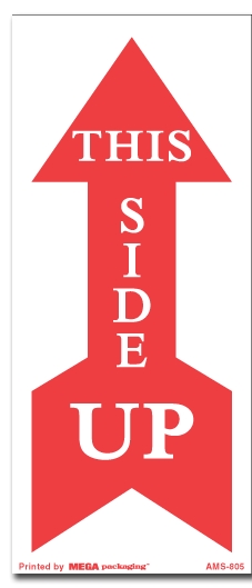 Warning Labels ''This Side Up '' 3 x 7"