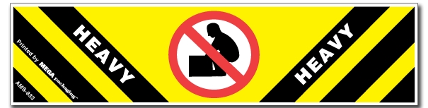 Warning Labels ''Heavy '' 2 x 8"