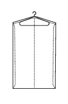 Gusseted Garment Bags, 20x3x48"