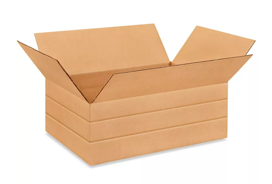 Corrugated Box 17x15x8-1/2" with 2-1/2", 4-1/2", 6-1/2" Scores