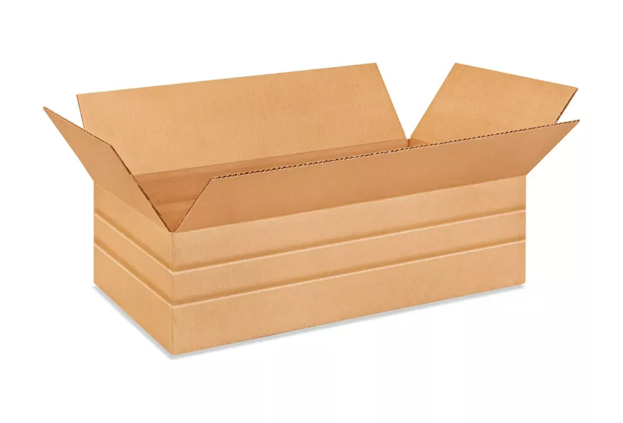 Corrugated Box 31x24x8-1/2" with 2-1/2", 4-1/2", 6-1/2" Scores