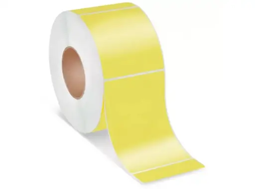 [LA-DT8-400-600P-YEL] Yellow Direct Thermal Roll Labels, 4x6"