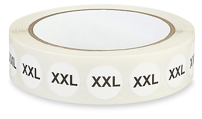 [LA-SIZE-XXL] Circle Label Size Sticker, XXL