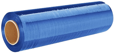[SW-FLM-15801500BLU] Blue Hand Stretch Wrap, 15", 80ga