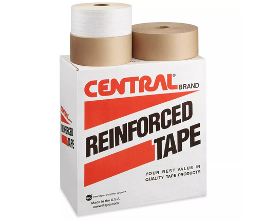 [TP-K8069] Central Brand Reinforced Water Activated Tape, 72mm, Kraft, 450'