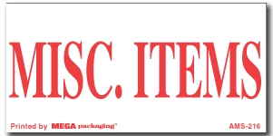 [LA-AMS-216] Warning Labels ''Misc. Items '' 2 x 4"