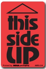 [LA-AMS-218] Warning Labels ''This Side UP '' 2 x 3"
