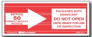 [LA-AMS-221] Warning Labels ''Method II Package '' 1 x 2.5"