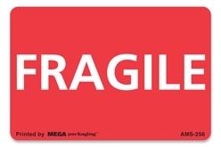 [LA-AMS-256] Warning Labels ''Fragile '' 2 x 3"