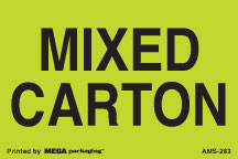 [LA-AMS-283] Warning Labels ''Mixed Carton '' 2 x 3"