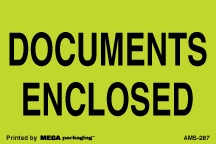 [LA-AMS-287] Warning Labels ''DOCUMENTS ENCLOSED '' 2 x 3"