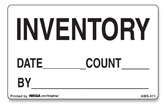 [LA-AMS-411] Warning Labels ''INVENTORY, DATE, COUNT, BY '' 2 x 1.25"