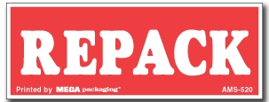 [LA-AMS-520] Warning Labels ''Repack '' 1.5 x 4"