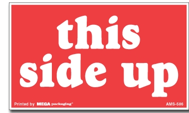[LA-AMS-586] Warning Labels ''This Side Up '' 3 x 5"