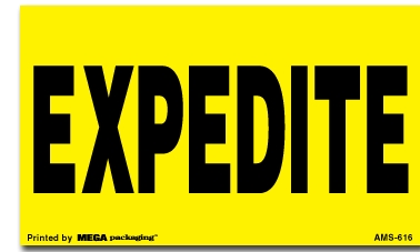 [LA-AMS-616] Warning Labels ''Expedite '' 3 x 5"