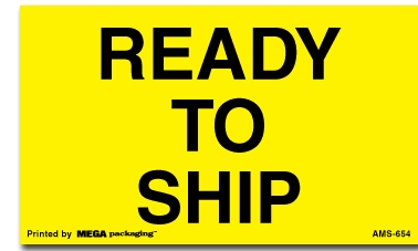 [LA-AMS-654] Warning Labels ''Ready To Ship '' 3 x 5"