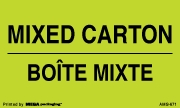[LA-AMS-671] Warning Labels ''MIXED CARTON/BOITE MIXTE '' 3 x 5"