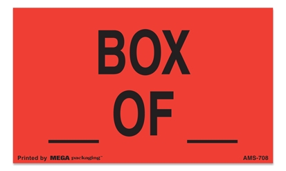 [LA-AMS-708] Warning Labels ''BOX __OF__ '' 3 x 5"